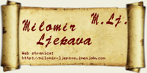 Milomir Ljepava vizit kartica